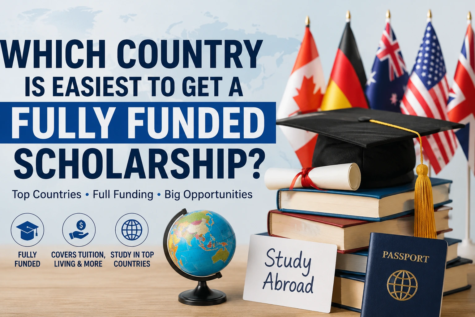 Easiest to get a fully funded scholarship