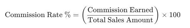 How to find commission rate without percentage