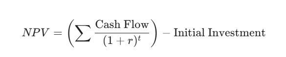 NPV formula