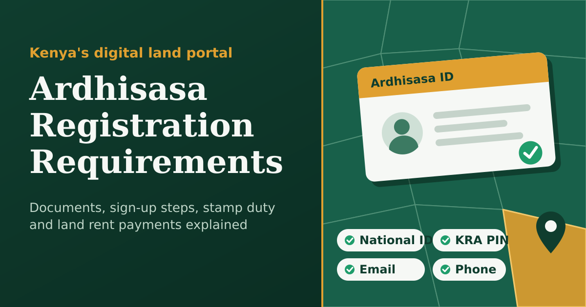 Ardhisasa registration requirements