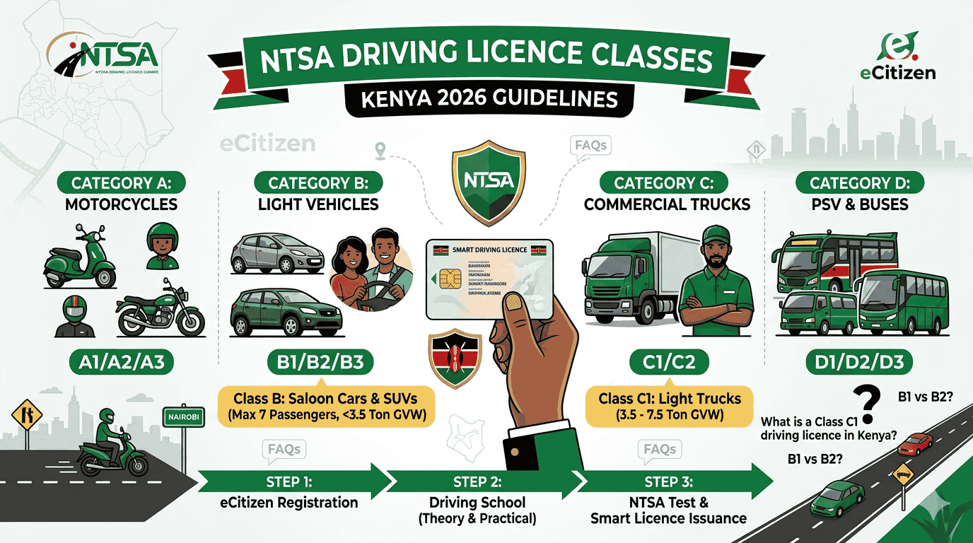 Driving licence classes in Kenya