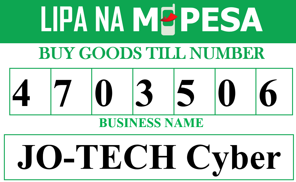 JO-TECH Lipa na M-PESA