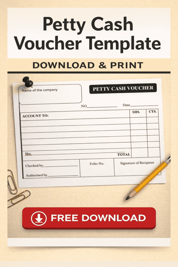 petty cash voucher template in Word format