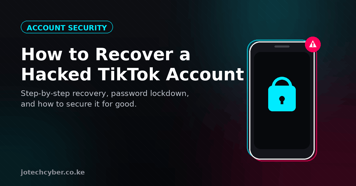 recover hacked TikTok account